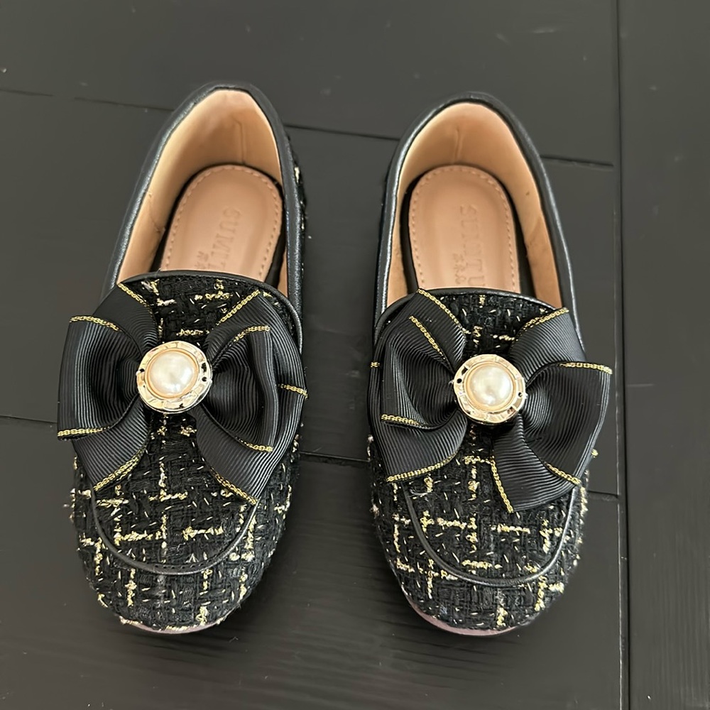 Girls tweed loafers